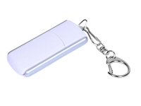 USB 3.0- флешка промо на 32 Гб с прямоугольной формы с выдвижным механизмом, белый/серебристый