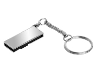 USB 2.0- флешка на 8 Гб с поворотным механизмом и зеркальным покрытием, серебристый