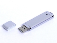 USB 3.0- флешка промо на 32 Гб прямоугольной классической формы, серебристый