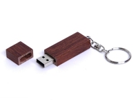 USB 2.0- флешка на 16 Гб прямоугольная форма, колпачок с магнитом, коричневый