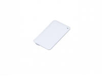USB 2.0- флешка на 16 Гб в виде пластиковой карточки, белый