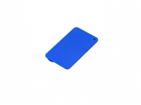 USB 2.0- флешка на 16 Гб в виде пластиковой карточки, синий