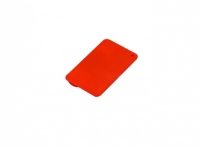 USB 2.0- флешка на 16 Гб в виде пластиковой карточки, красный