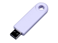 USB 3.0- флешка промо на 64 Гб прямоугольной формы, выдвижной механизм, белый