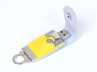 USB 2.0- флешка на 64 Гб в виде брелока, желтый