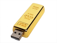 USB 2.0- флешка на 16 Гб в виде слитка золота, золотистый