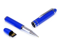 USB 2.0- флешка на 16 Гб в виде ручки с мини чипом, синий
