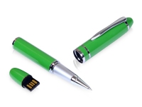USB 2.0- флешка на 16 Гб в виде ручки с мини чипом, зеленый
