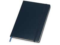 Блокнот А5 классический, темно-синий, картон с покрытием из бумаги, имитирующей кожу