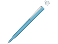 Ручка шариковая металлическая «Brush Gum», soft-touch, голубой, металл