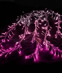 Гирлянда бахрома (Айсикл) 2x1м бегущий огонь белый-светло-розовый-розовый прозр.провод