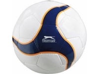 Мяч футбольный, белый/темно-синий, латекс/ПВХ