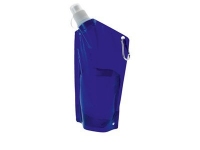 Емкость для питья «Cabo» с карабином, синий прозрачный, полиэтилен