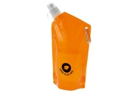 Емкость для питья «Cabo» с карабином, оранжевый прозрачный , полиэтилен