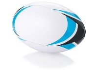 Мяч для регби «Stadium», белый/голубой/черный, ПВХ