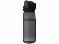 Бутылка спортивная «Capri», черный прозрачный, корпус- тритан, крышка- полипропилен/пластик