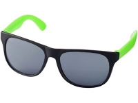 Очки солнцезащитные «Retro», черный/неоновый зеленый, пластик