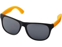 Очки солнцезащитные «Retro», черный/неоновый оранжевый, пластик