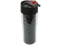 Термобутылка «Traverse» 2 в 1, черный/прозрачный/красный, Eastman Tritan™ без БФА/нержавеющая сталь