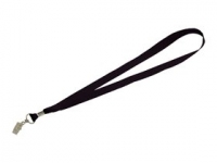 Шнурок с поворотным зажимом «Igor», черный/серебристый, полиэстер