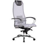 Эргономическое офисное кресло Metta SAMURAI S-1.03 (Цвет обивки:Серый, Цвет каркаса:Серебро)