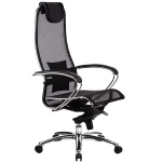 Эргономическое офисное кресло Metta SAMURAI S-1.03 (Цвет обивки:Черный, Цвет каркаса:Серебро)