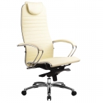 Эргономическое офисное кресло Metta SAMURAI K-1.03 (Цвет обивки:Бежевый, Цвет каркаса:Серебро)