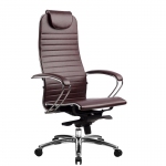 Эргономическое офисное кресло Metta SAMURAI K-1.03 (Цвет обивки:Темно бордовый, Цвет каркаса:Серебро)