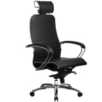 Эргономическое офисное кресло Metta SAMURAI K-2.03 (Цвет обивки:Черный, Цвет каркаса:Серебро)