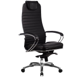 Эргономическое офисное кресло Metta SAMURAI KL-1.03 (Цвет обивки:Черный, Цвет каркаса:Серебро)