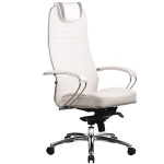 Эргономическое офисное кресло Metta SAMURAI KL-1.03 (Цвет обивки:Белый лебедь, Цвет каркаса:Серебро)