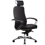 Эргономическое офисное кресло Metta SAMURAI KL-2.03 (Цвет обивки:Черный, Цвет каркаса:Серебро)