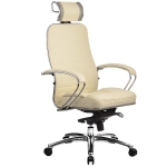 Эргономическое офисное кресло Metta SAMURAI KL-2.03 (Цвет обивки:Бежевый, Цвет каркаса:Серебро)