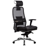Эргономическое офисное кресло Metta SAMURAI SL-3.03 (Цвет обивки:Черный, Цвет каркаса:Серебро)