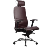 Эргономическое офисное кресло Metta SAMURAI K-3.03 (Цвет обивки:Темно бордовый, Цвет каркаса:Серебро)
