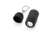 Мини-фонарь «Avior», черный/серебристый, пластик с мягким на ощупь покрытием софт-тач