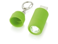 Мини-фонарь «Avior», зеленый/серебристый, пластик с мягким на ощупь покрытием софт-тач
