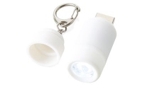 Мини-фонарь «Avior», белый/серебристый, пластик с мягким на ощупь покрытием софт-тач