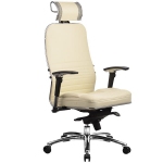 Эргономическое офисное кресло Metta SAMURAI KL-3.03 (Цвет обивки:Бежевый, Цвет каркаса:Серебро)