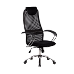 Офисное кресло Metta BK-8 (Цвет обивки:Черный, Цвет каркаса:Серебро)