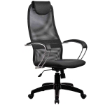 Офисное кресло Metta BK-8 (Цвет обивки:Тёмно - серый, Цвет каркаса:Черный)