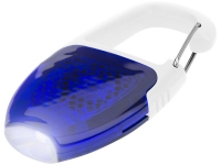 Брелок - фонарик с отражателем и карабином, ярко-синий/белый, АБС пластик