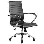 Офисное кресло Metta SkyLine KN-2 (Цвет обивки:Черный, Цвет каркаса:Серебро)