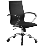 Офисное кресло Metta SkyLine S-2 (Цвет обивки:Черный, Цвет каркаса:Серебро)