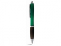 Ручка пластиковая шариковая «Nash», зеленый/черный/серебристый, пластик