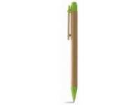 Ручка шариковая «Salvador», натуральный/зеленый, картон/дерево/биопластик