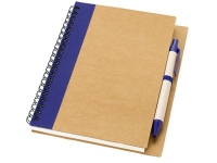 Блокнот «Priestly» с ручкой, натуральный/темно-синий, бумага