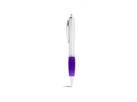 Ручка пластиковая шариковая «Nash», пурпурный/серебристый, пластик