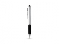 Ручка-стилус шариковая «Nash», серебристый/черный, пластик