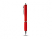 Ручка пластиковая шариковая «Nash», красный/серебристый, пластик
